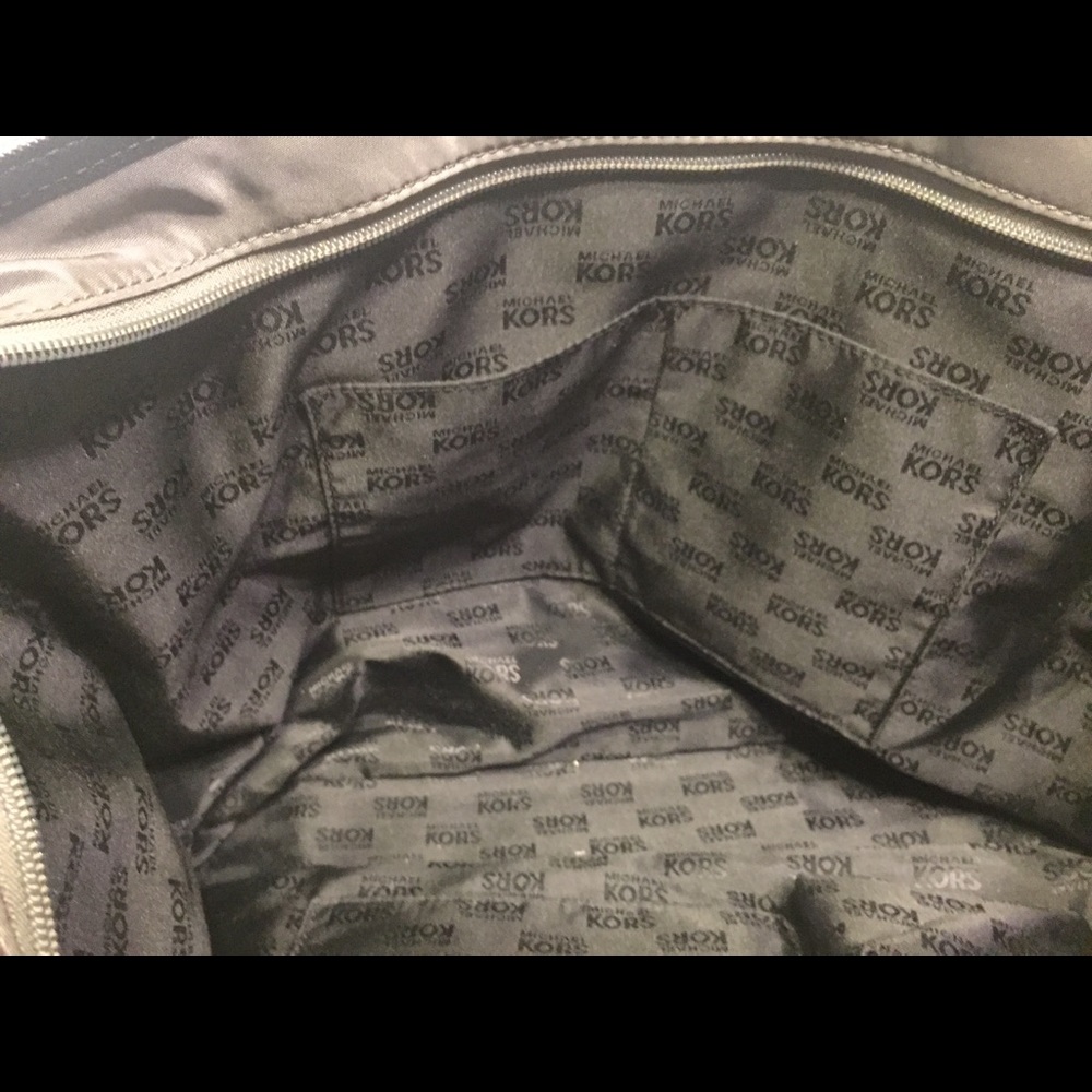 Michael Michael Kors Montauk Nylon / Leather Black & Gray Briefcase - Picture 5 of 7